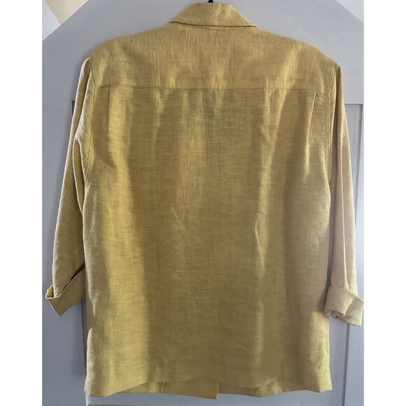 Vintage 80’s CHAUS Yellow Ramie Relaxed Casual Blazer Women’s Size 12 - Picture 5 of 7